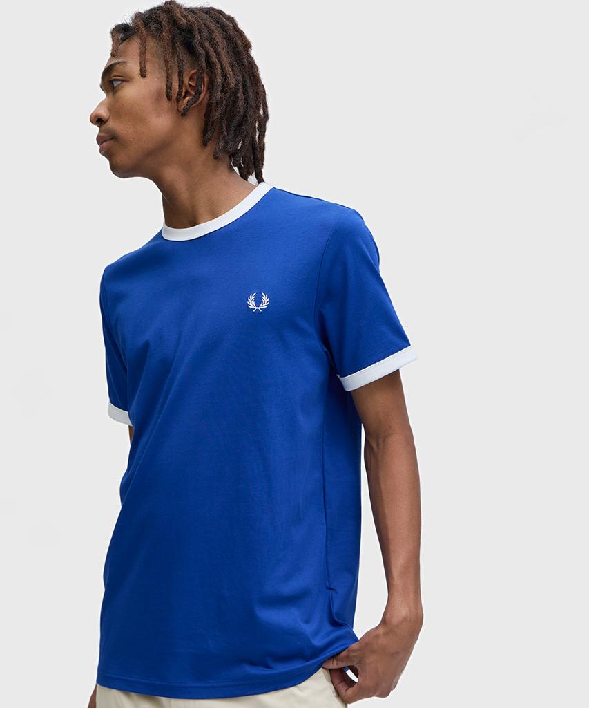 Fred Perry [Спорт] Футболка с контрастной отделкой - Soho Eclipse/Snow White Afpm2613519-99A