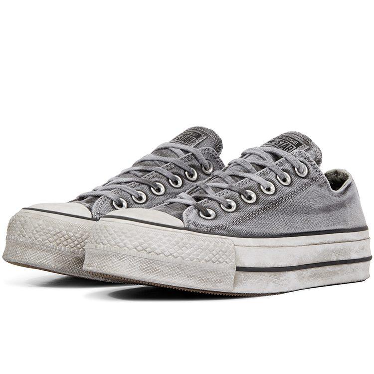 Кеды Chuck Taylor All Star Wmns Converse на платформе Low 'Smoked Canvas - Grey' Женские 563112C