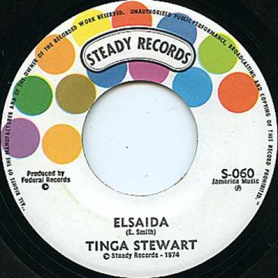 7-дюймовая пластинка TINGA STEWART - Elsaida S060 Steady Records 1974 США Регги, Ска и Даб