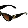 [Доступны в различных размерах] Солнцезащитные очки CHANEL неправильной формы с принтом по бокам для женщин черные