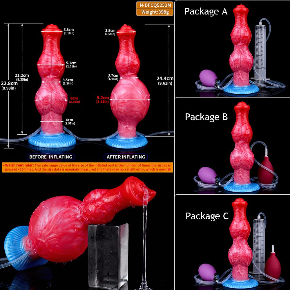 NNSX Надувные Дидосы для Собак/Лошадей Анальная Пробка с Выбросом Спермы Дидодо Penetration Анальный Массаж Простаты Стимулятор Точки G Взрослая Секс-Игрушка