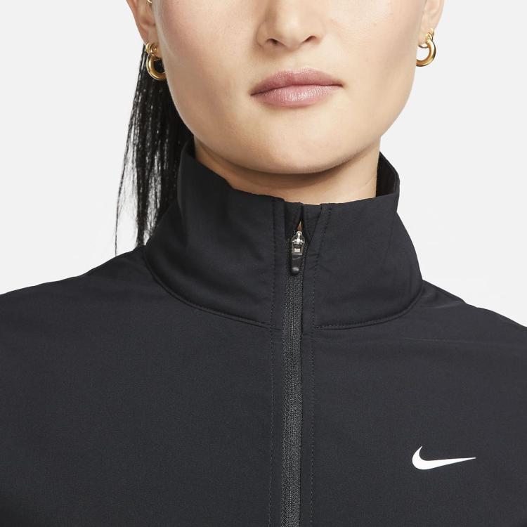 Nike Loose Solid Color Stand Collar Long Sleeve Jacket Women Jacket Black FB5016-010