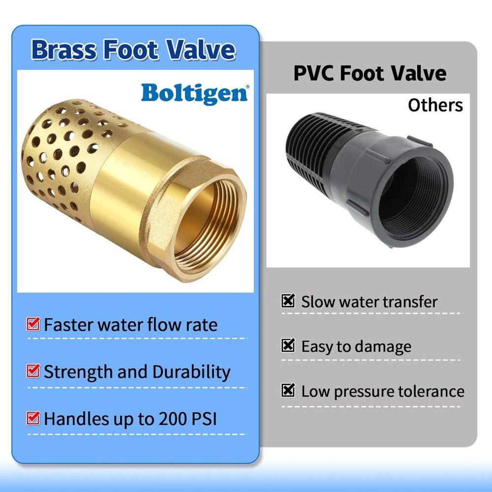 Brass Body Check Valve Hollow Perforated Water Strainer Foot Valve Water Suction System