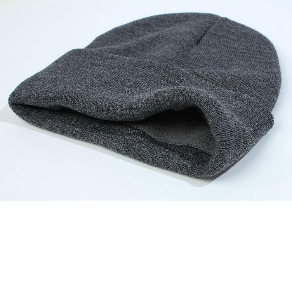 Winter Warm Cuffed Beanie Fleece Lined Ski Hats Soft Skull Cuff Cap  for Men Women