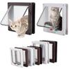 With Security Lock ABS Material 4 Ways In and Out Pet Supplies Dog Gates Flap Door Cat Door