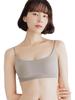 Ночь Можно Установить Спортивный Регулируемый [Bambi Water] Бюстгальтер, Без косточек, Поддержка, Дневной, Без косточек, Бюстгальтер, Бандо, (Серо-бежевый, LL)