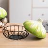 Коробка для хранения имбирного чеснока Симпатичная забавная корзина для чеснока с крышкой Полая дышащая керамическая железная корзина для яиц Кухонные декоративные украшения Симпатичная посуда