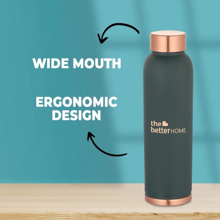 Медная бутылка зеленая (950 мл), Copper Water Bottle Green,  The Better Home