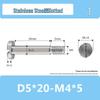 Винт-втулка с прорезью из нержавеющей стали M4*D5D6 с частичной резьбой и гладким стержнем
