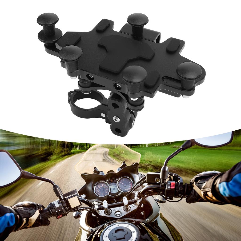 Motorcycle Phone Mount 5 Claw Rotatable Shock Absorbing Silicone Pads Motorcycle Handlebar Phone Holder
