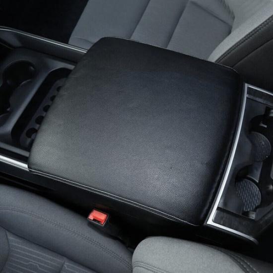 Car Armrest Box Leather Pad Cover Accessories For Dodge RAM 1500 -2024 Black