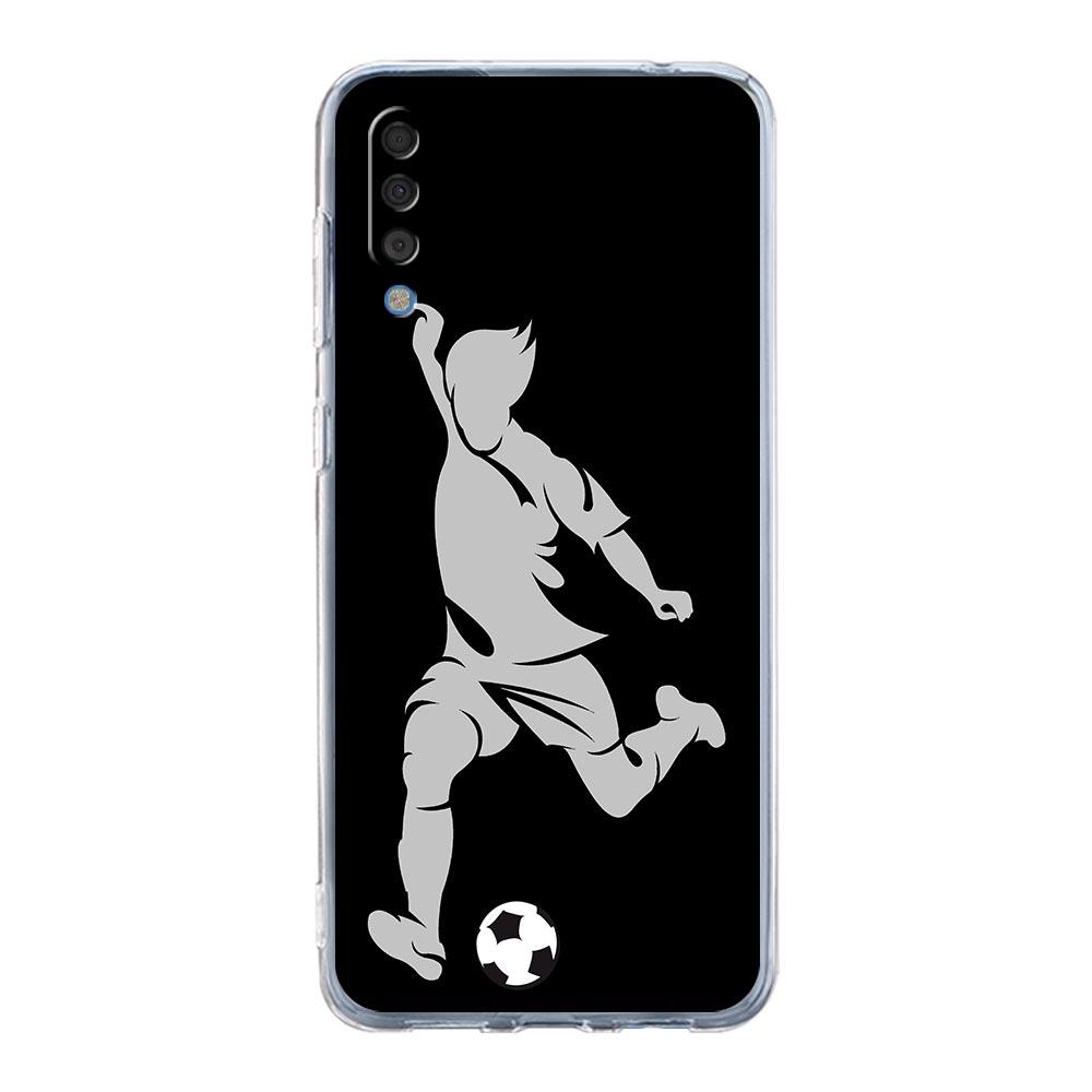 Football Player Soccer Art Phone Case For Samsung Galaxy A52 A50 A70 A30 A40 A20S A20E A02S A12 A22 A72 A32 5G A04s Clear Cover