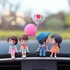 Car Accessories Cute Cartoon Couple Movable Doll Balloon Ornaments Car Cute Kissing Couple Doll Car Decoration Balloon Ornaments