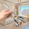Stainless Steel Long Handle Stirring Spoon Coffee Tea Spoons Dessert Spoon Stirring Rod Spoon Kitchen Accessories