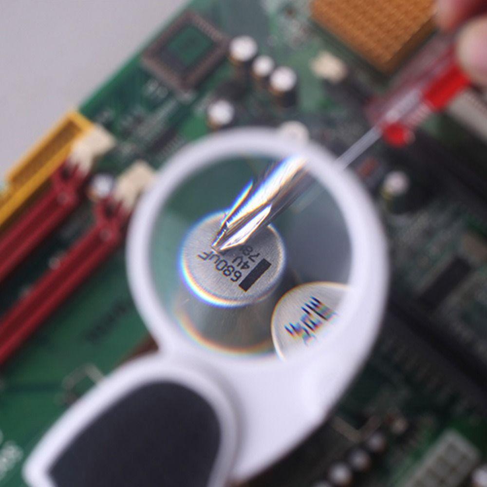 With LED Lamp Handheld Mini 5X Key Chain Magnifiers Magnifying Glass Lens Folding Magnifiers