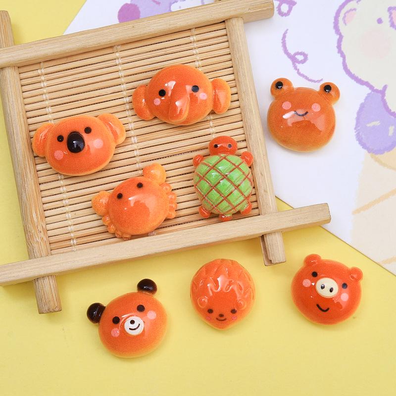 Креативные Мультяшные Слоники из Смолы, Хлебные Аксессуары для DIY Украшений, Заколок для Волос и Декорации для Обуви