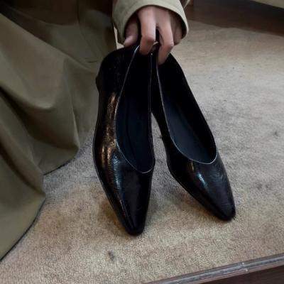 Минималистичные туфли-лодочки из мягкой овчины премиум-класса, женские, новые 2025 года, с квадратным носком, темпераментные, из масляной кожи, Мэри Джейн, туфли бабушки