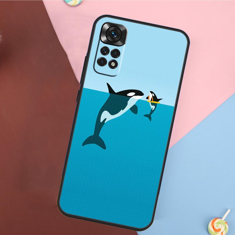 Чехол-накладка с косатками для Xiaomi Redmi Note 13 14 Pro 12 11 9 10 9S 10S 11S 12S Redmi 14C 10C 12C 13C
