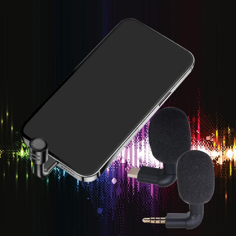 Портативный видеомикрофон Mic Type-c/3.5mm Штекер Активное шумоподавление Съемка видео на улице Идеально для Конференций