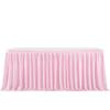 Party Solid Color Table Skirt Birthday Pleated Dessert Tablecloth Cover Wedding Festive Table Skirt Home Ruffle Edge Table Skirt