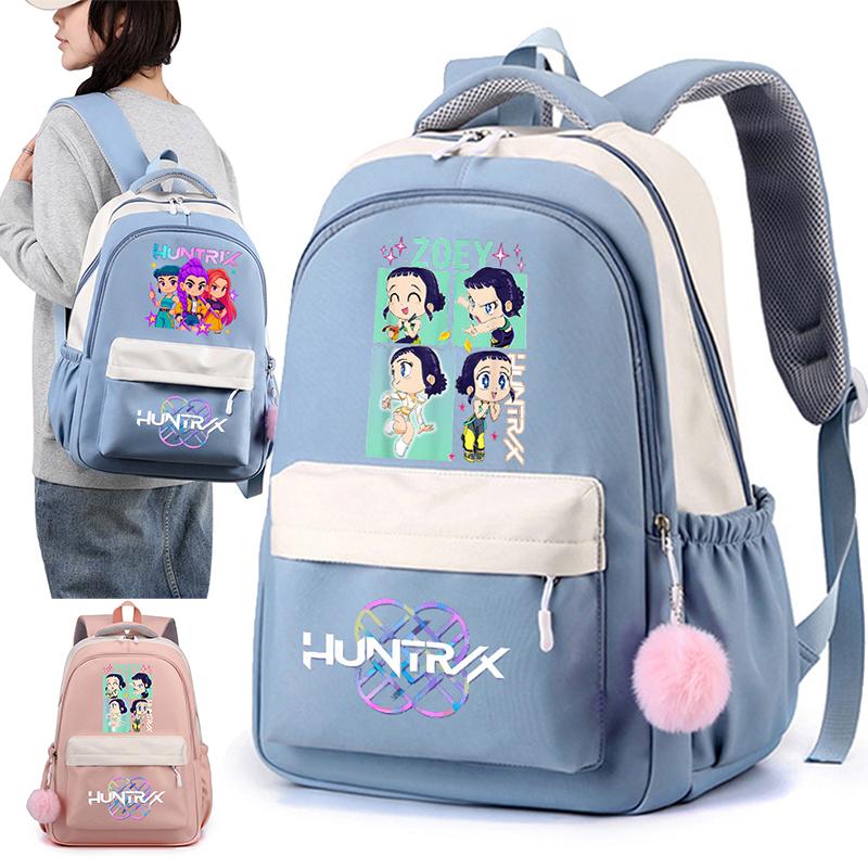 Cute Anime K-Pop Printed Large Capacity Backpack for Teenger Student Girl Boy Schoolbag Bookbag Kid Gift Women Waterproof Travel Bag Mochila