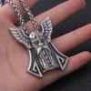 Nordic Celtic Odin Shield Pendant Viking Axe Necklace Men's Trendy Accessories