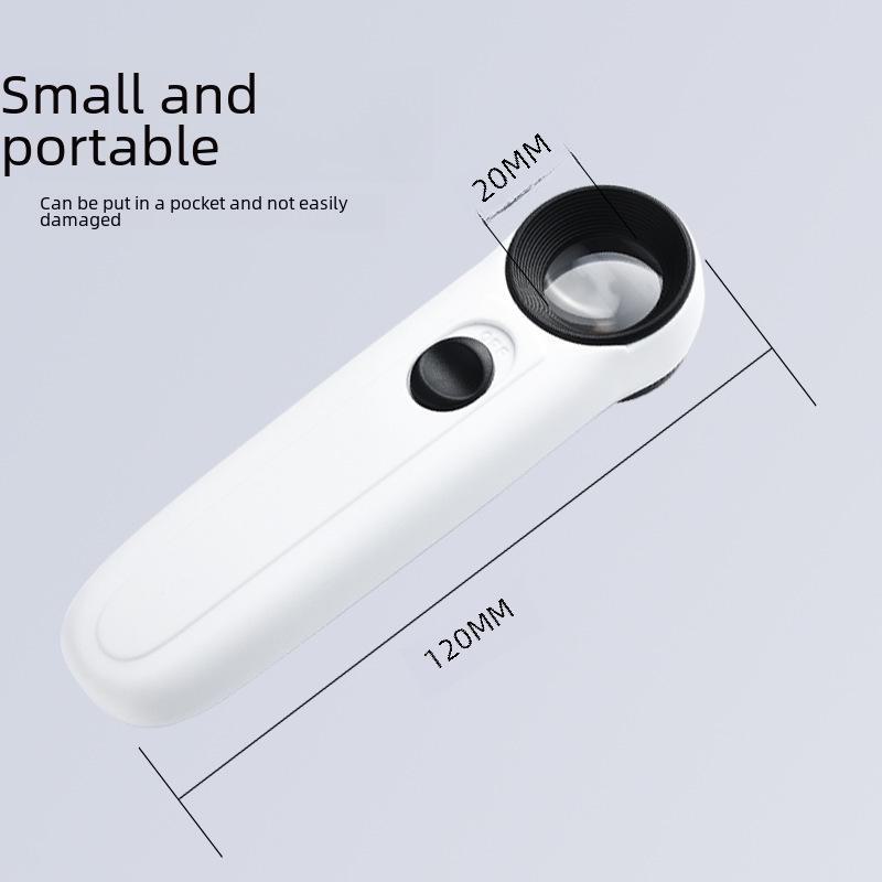 Увеличительное стекло 40x 6B-1B LED для идентификации старинных ювелирных изделий - Двойная линза