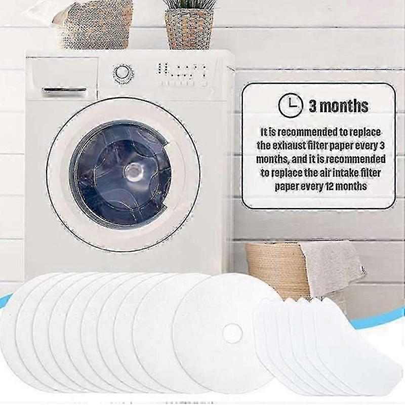 2025 30 Pieces Clothes Dryer Exhaust Filter, Universal Portable Dryer Lint Filter Replacement Compatible with Multiple Brands