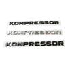 Car 3D ABS KOMPRESSOR Logo Badge Emblem Decals Sticker For Mercedes Benz C180 C200 C230 CLK200 SLK200 SLK230 CLS350 E300 SL350