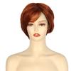 Короткий женский парик, светло-рыжий синтетический парик, повседневный, для косплея, натуральные вьющиеся пушистые волосы, термостойкое волокно