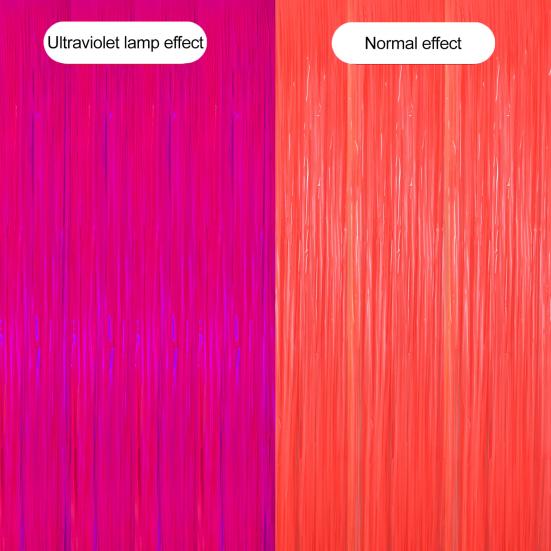 Metallic Tinsel Foil Fringe Curtains Colorful Iridescent Tinsel Streamer Backdrop Decor