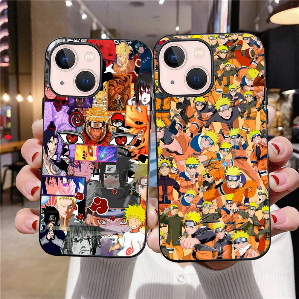 B-10 Ainime Naruto черный чехол для Samsung S24 S23 S22 S21 S20 FE S10 Lite Ultra S7 S8 S9 Plus A05S A11 A12 A13 A15 A22 A24 A25 A32 A52 A71 5G