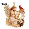 Home Party Wall Hanging Acrylic Christmas Tree Pendant, Decorative Ornament, Exquisite Xmas Pendant Decorations for Garden Fireplace Holiday Supplies