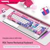 Механическая игровая клавиатура Langtu K1000MOA - Проводная, 104 клавиши, синие переключатели, PBT-колпачки, для киберспорта и офиса.