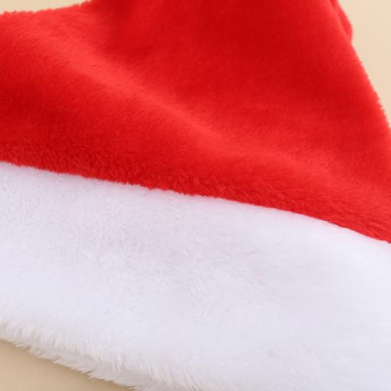 Long Christmas Santa Hat for Adults Plush Xmas Claus Hats with