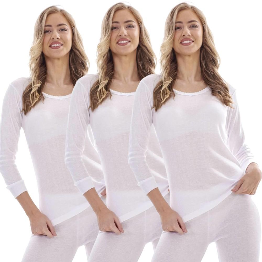 Heatforce Женский/Дамский Термотоп с Длинным Рукавом (Упаковка из 3 шт.)