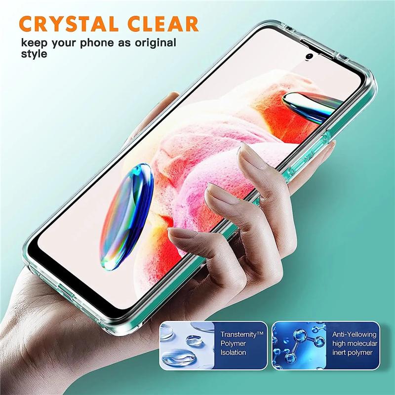Clear 360 Double Front Back Case For Xiaomi Redmi Note 13 12 11 Pro Plus 12S 11S 13C Poco M4 X4 X6 X5 Pro 5G 4G Transparent Silicone TPU Cover