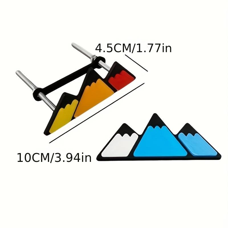 Car emblem for TOYOTA TACOMA for 4Runner, front grille emblem with three-color snow mountain design, high-quality ABS material emblem back with bolts.