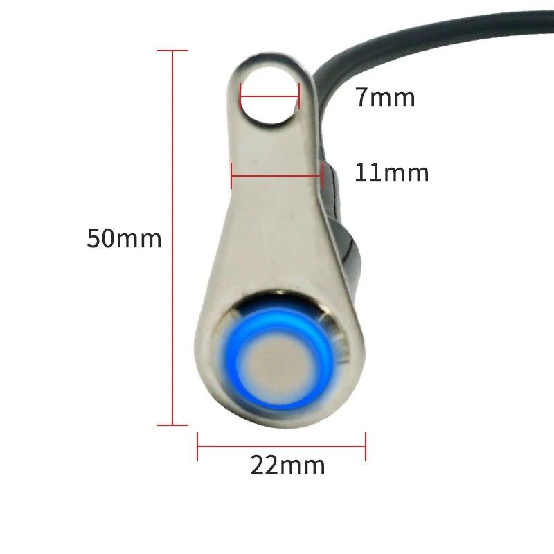 DC12V из нержавеющей стали, переключатель включения-выключения мотоцикла на руле, регулируемое крепление, водонепроницаемые переключатели, кнопка, светодиодная водонепроницаемая фара