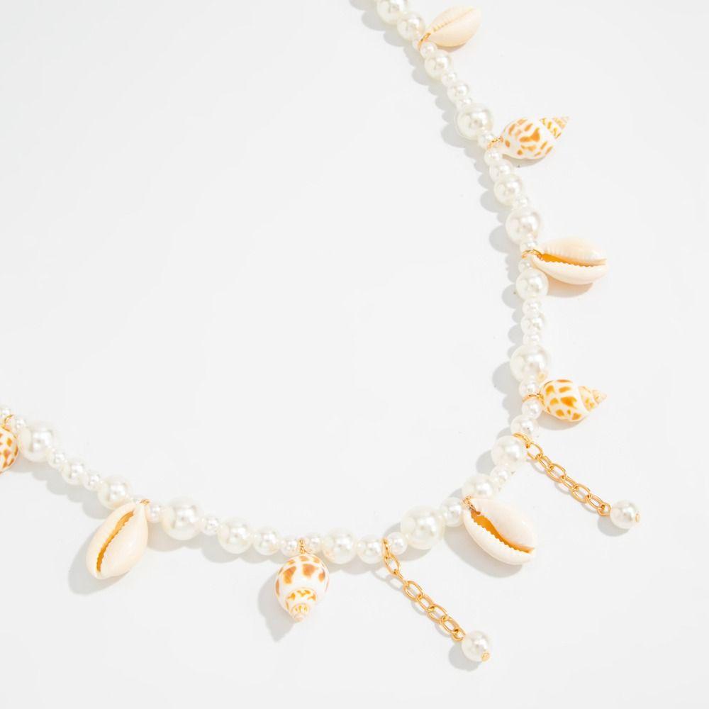 Minimalist Pearl Waist Chain Conch Bohemian Body Chain Starfish Shell Waist Chain Dress Decoration