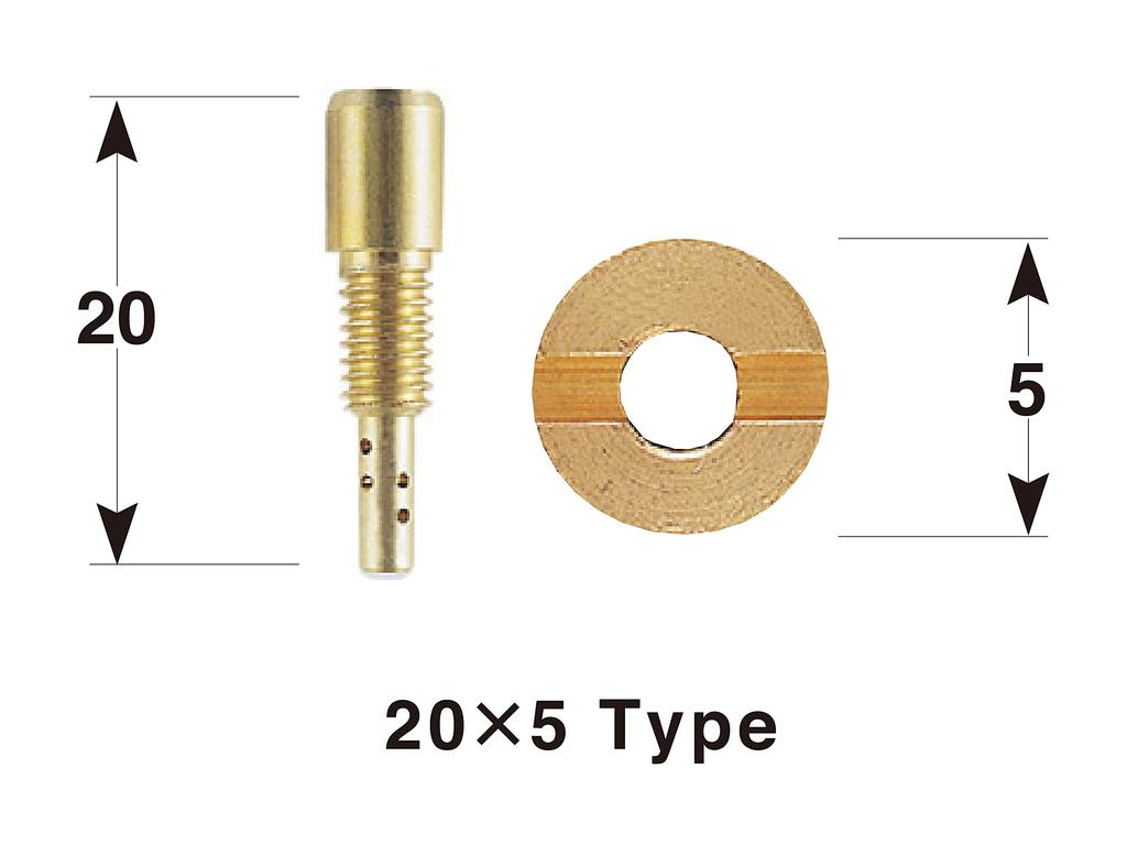 POSH Мотоциклетное оборудование Пилотный жиклер 3 Набор пилотных жиклеров увеличенного размера (20X5) [Подходит для] AXIS90 (1990-)