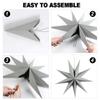 Nine Pointed Star Hanging Ornaments Hanging Paper Stars Paper Flower Crafts Party Decor