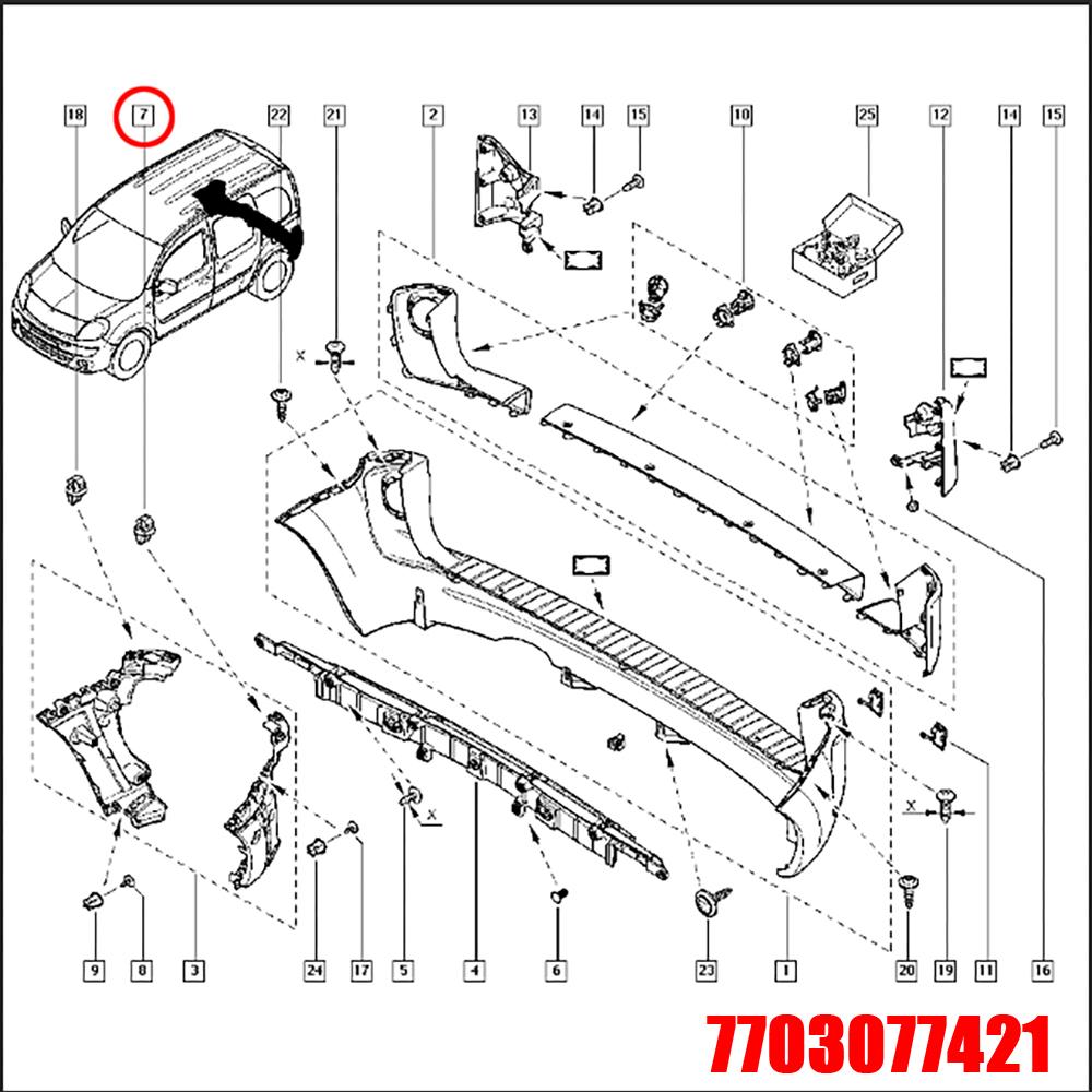 Пластиковые зажимы для Opel Vivaro Renault Trafic Iveco, боковой молдинг, нижняя защита, крепеж для обшивки двери 7703077421 500326896
