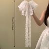 Elegant Design Extra Large Butterfly Bow Hair Clip Butterfly Shap Long Ribbon Ribbon Hair Clip Hollow-out Back Head Hair Clip