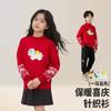 Boys' Spring Cartoon Ponytail Knitted Sweater