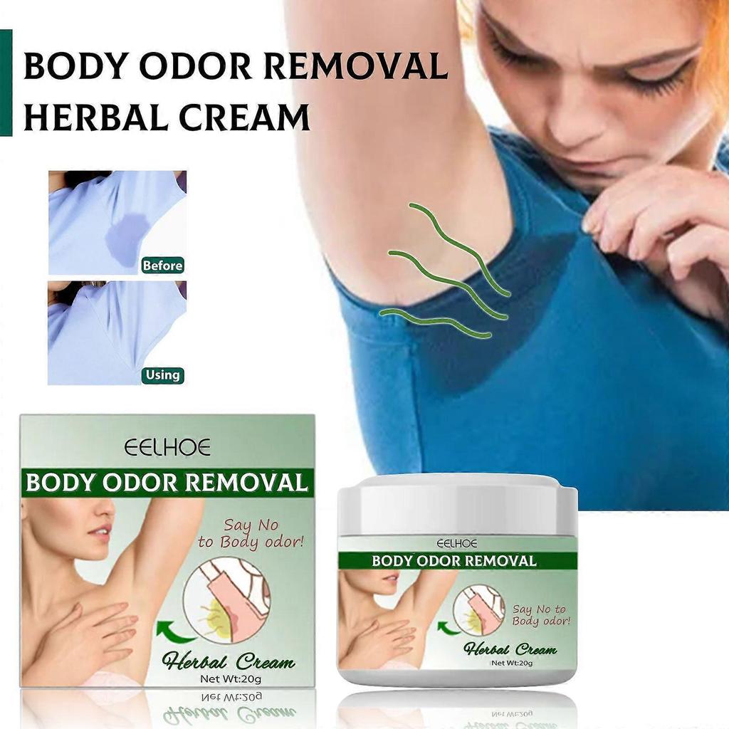 Body Odor Removal Herbal Cream, Clean Armpit Odors For Long Lasting Fragrance Refreshing Portable Treatment Cream