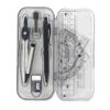 8Pcs/Set Sharpener Ruler Compass Set Measuring Ruler Drawing Stationery Pencil Compass Kit Students