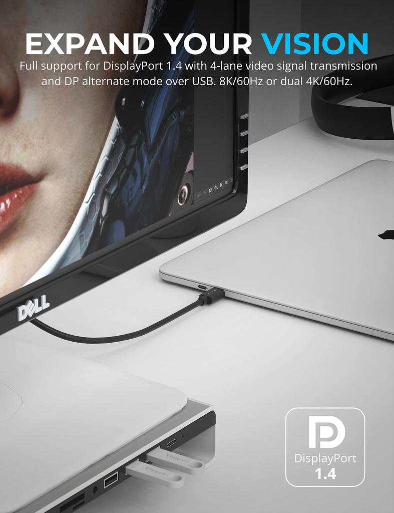 SABRENT Thunderbolt 4 Passive Cable with Chip E-Marker [6.5ft/2m] (CB-T4M2)