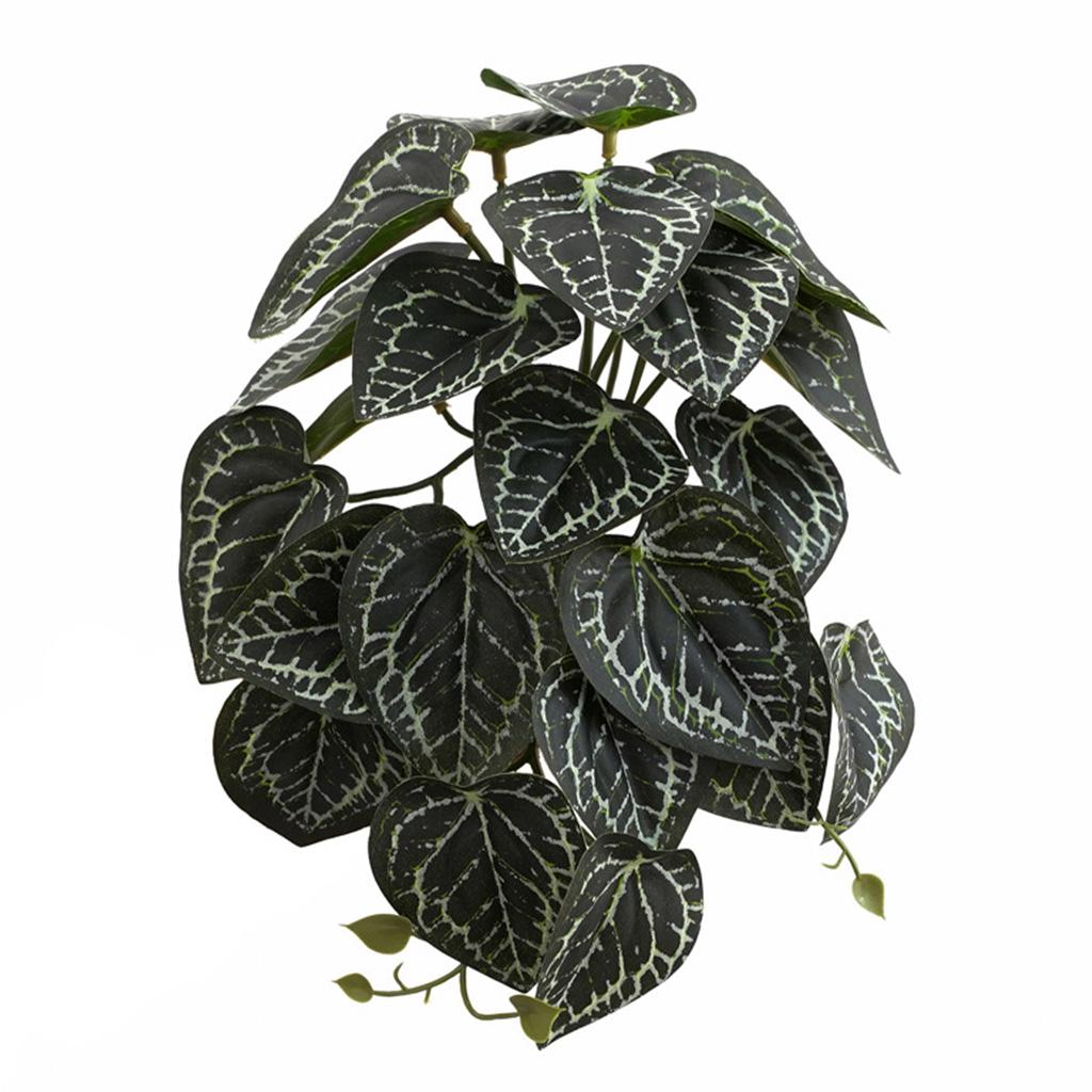 Reptile Plants Tropical Realistic Leaves Terrarium Tank Plant for Bearded Dragons Tortoises Tree Frogs Multiple Options