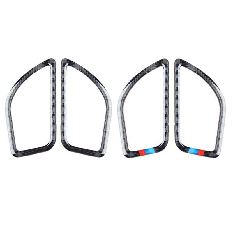 Углеродное волокно, приборная панель автомобиля, крышка для воздуховыпускного отверстия, декоративные наклейки, аксессуары для интерьера автомобиля для BMW 1 серии F20 F21 2012-17